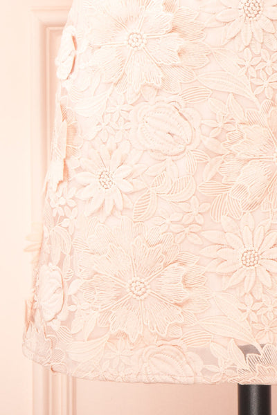 Baia Short Straight Pink Floral Lace Dress | Boutique 1861 bottom