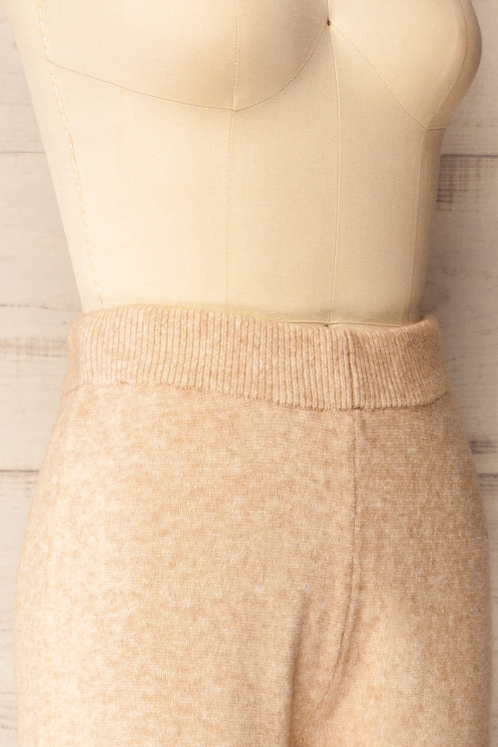 Baitoa Beige High-Waisted Loungewear Pants | La petite garçonne  side
