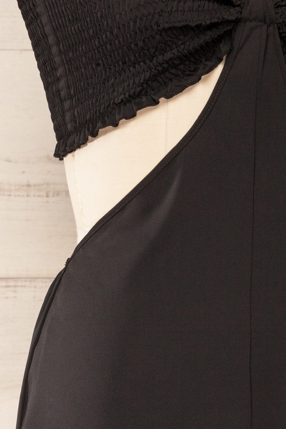 Balcarce Black Romper w/ Cut-Outs | La petite garçonne side detail