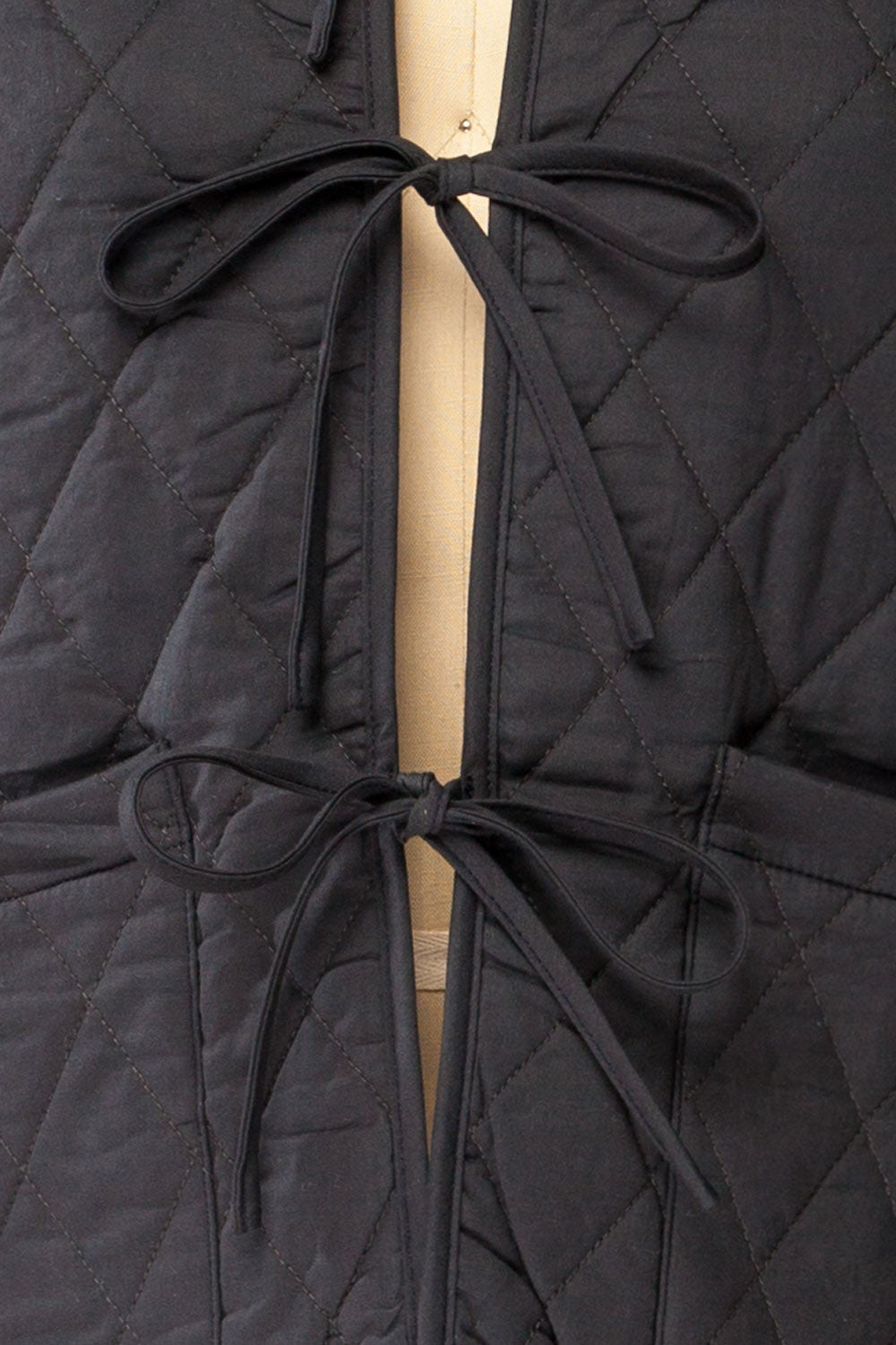 Ballia | Veste Réversible en Vichy Marine à Nouer