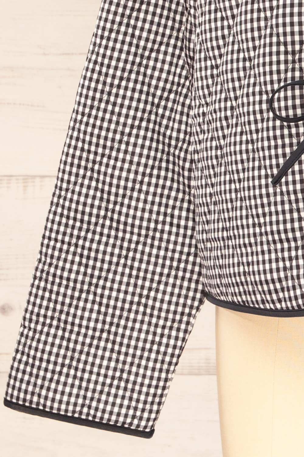 Ballia | Veste Réversible en Vichy Marine à Nouer