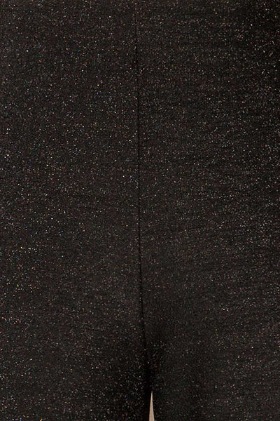 Bamenda Black Glittery Wide Leg Pants | La petite garçonne fabric