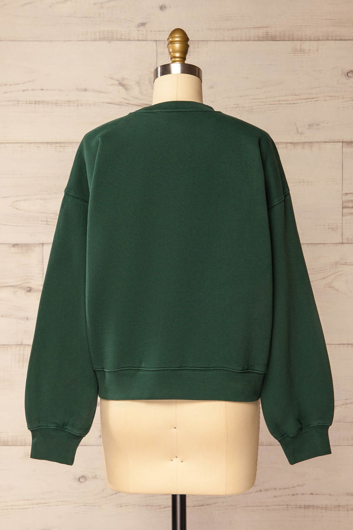 back view of Banat Green Sweatshirt with Boxy Fit at La petite garçonne