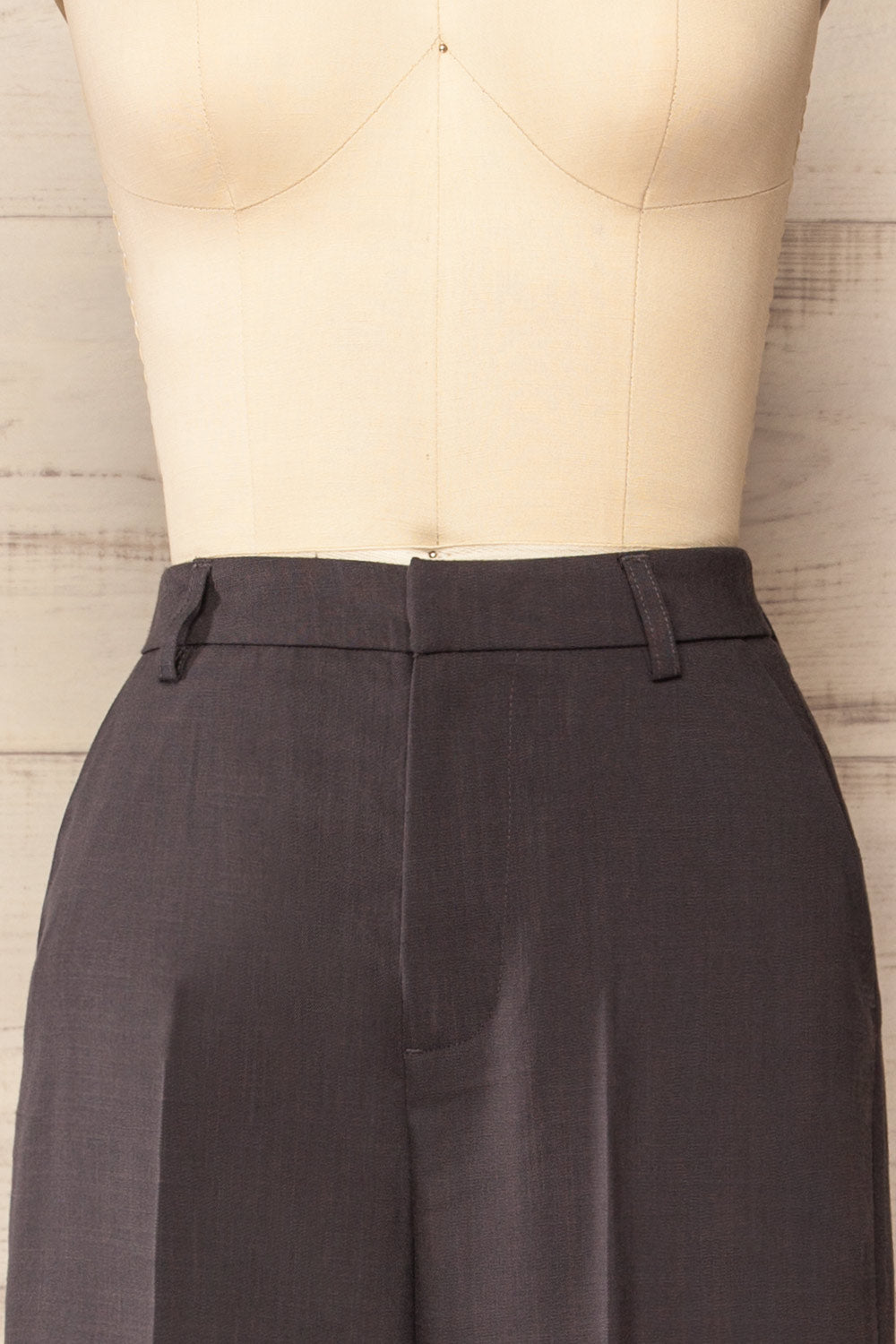 Bancroft Grey Oversized Pants w/ Front Pleats | La petite garçonne front