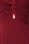 Bandung Burgundy Maxi Front Knot Dress | La petite garçonne  fabric