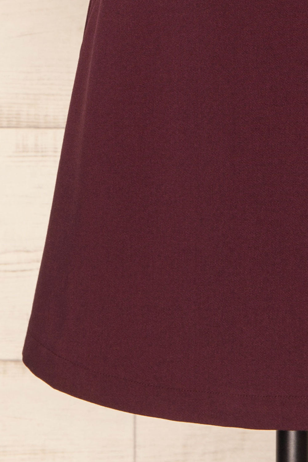 Bangkok Burgundy Short A-Line Dress w/ Belt | La petite garçonne bottom 