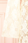 Bara Short Ivory Floral Crochet Dress | Boutique 1861 sleeve close-up