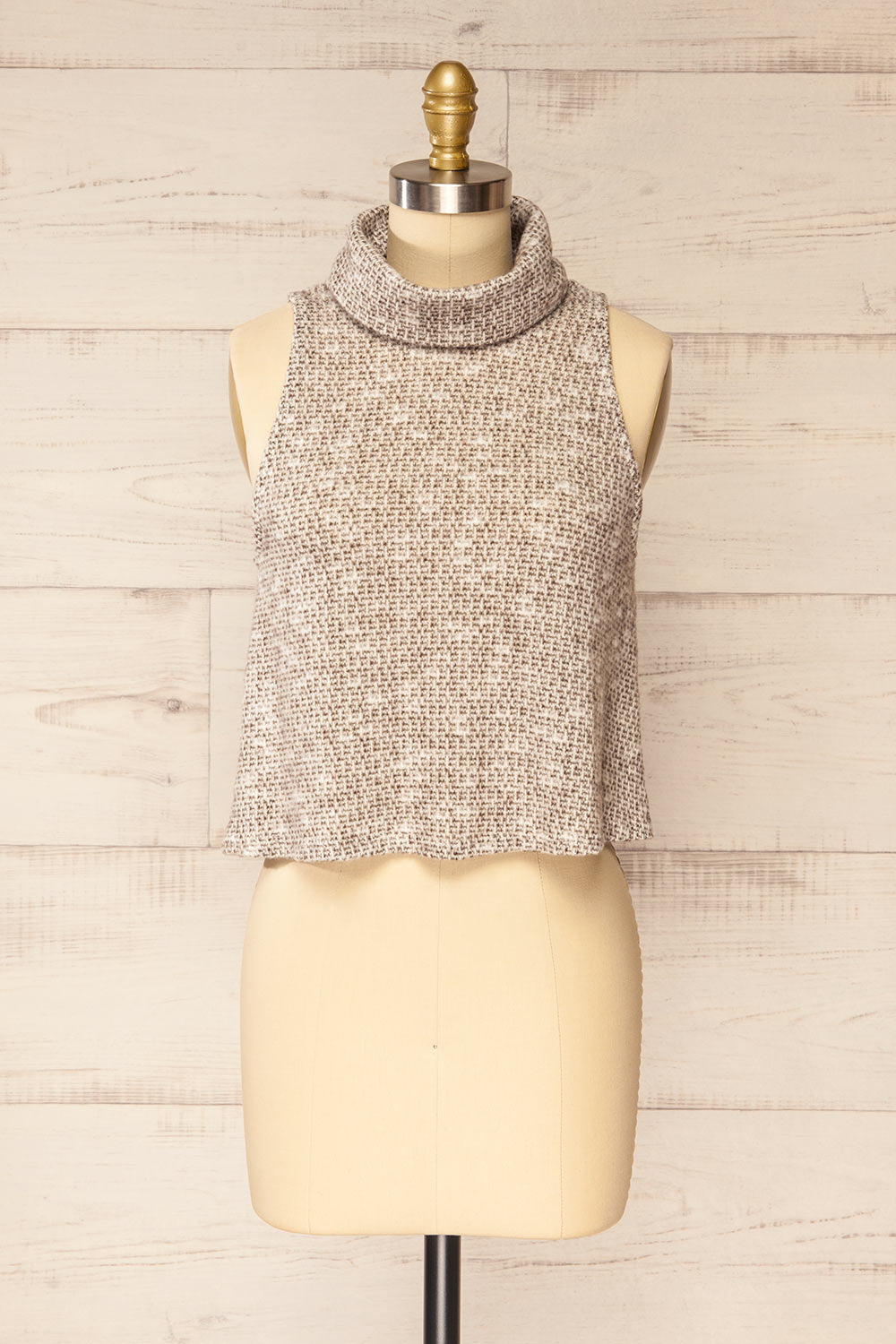 Barinas Sleeveless Turtleneck Top | La petite garçonne front view