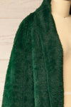 Bartin Green Open-Front Faux Fur Coat | La petite garçonne side