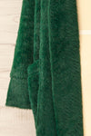 Bartin Green Open-Front Faux Fur Coat | La petite garçonne sleeve