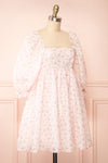 Basia Short Floral Open Babydoll Dress | Boutique 1861 side view