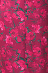 Batiya Floral Knot Front Burgundy Maxi Dress | Boutique 1861 fabric