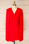 Baumeles Red Cape Blazer Dress | La petite garçonne front view