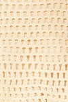 Bayonne Cream Crochet Crop Top w/ Long Sleeves | La petite garçonne fabric