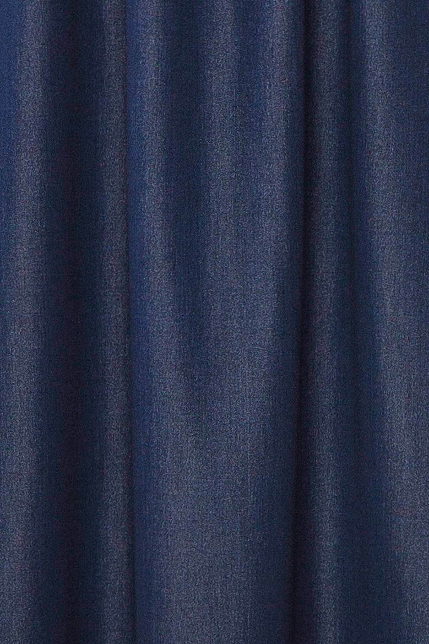 Begonia Blue Denim Midi Dress with Bow and Pockets | Boutique 1861 fabric 