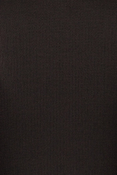 Belfort Black Textured Wrap Midi Dress | La petite garçonne fabric