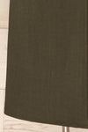 Belfort Green Textured Wrap Midi Dress | La petite garçonne bottom
