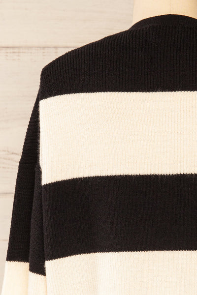 Belmopan Oversized Striped Knit Sweater | La petite garçonne back close-up