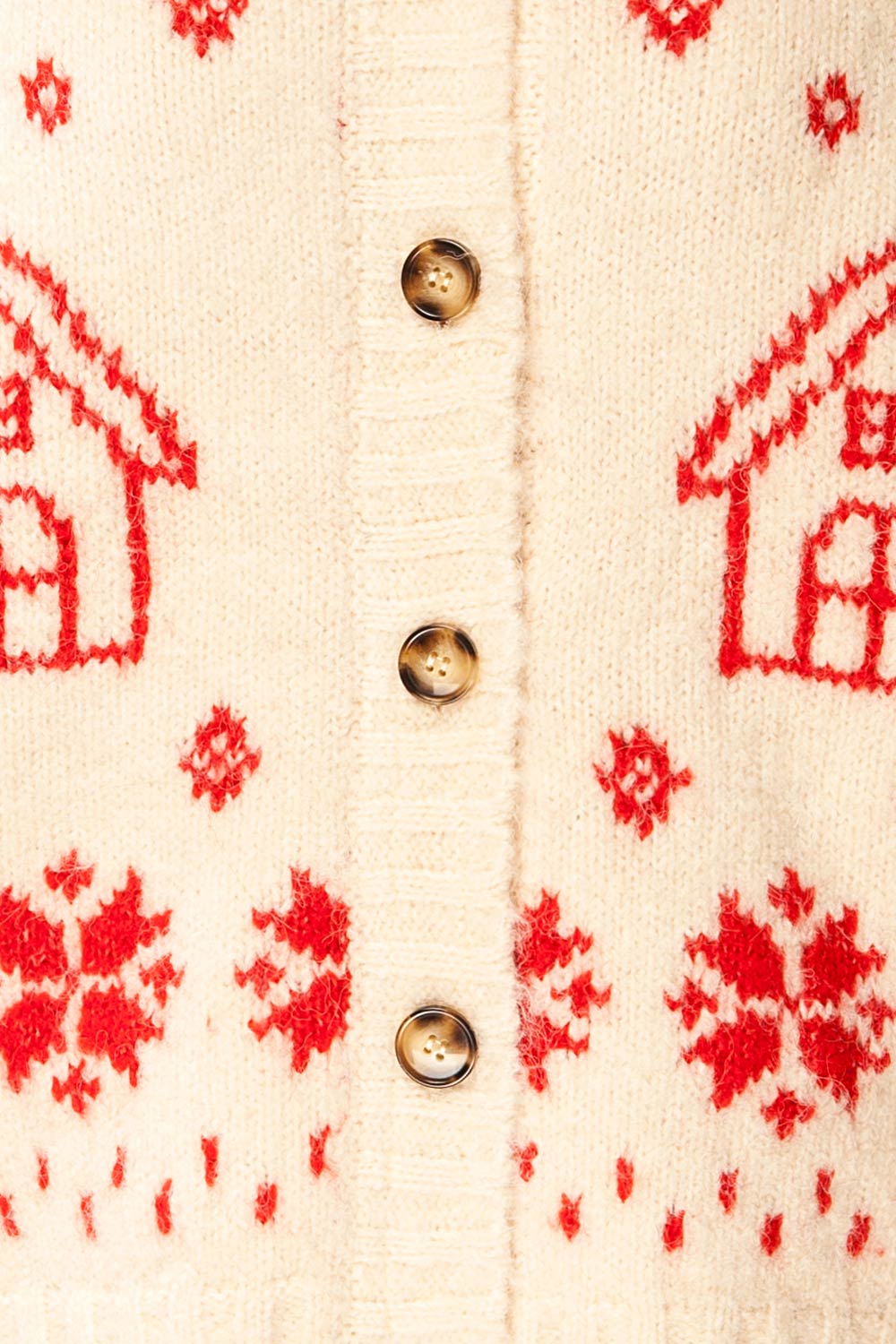 Bendigo Thick Knitted Christmas Cardigan | La petite garçonne fabric 