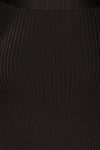 Bergame Black Knitted Wrap Dress | La petite garçonne fabric