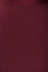 Bergame Burgundy Knitted Wrap Dress | La petite garçonne fabric