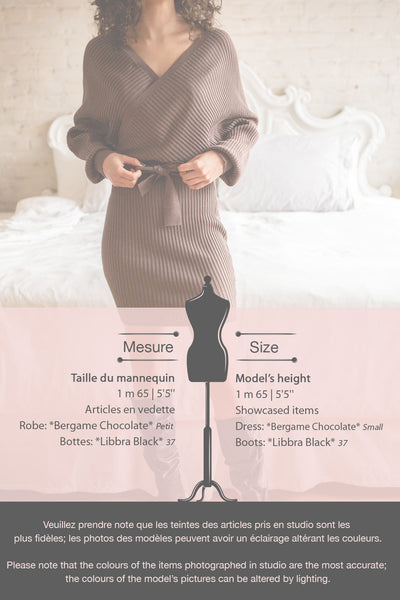 Bergame Pink Knitted Wrap Dress | La Petite Garçonne size
