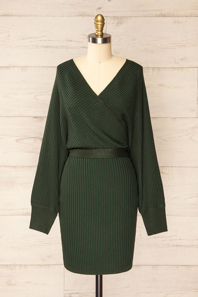 Bergame Green Knitted Wrap Dress | La petite garonne Bergame Green Knitted Wrap Dress | La petite garonne