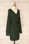 Bergame Green Knitted Wrap Dress | La petite garçonne side view