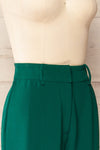 Bergonce High-Waisted Emerald Pants | La petite garçonne side close-up