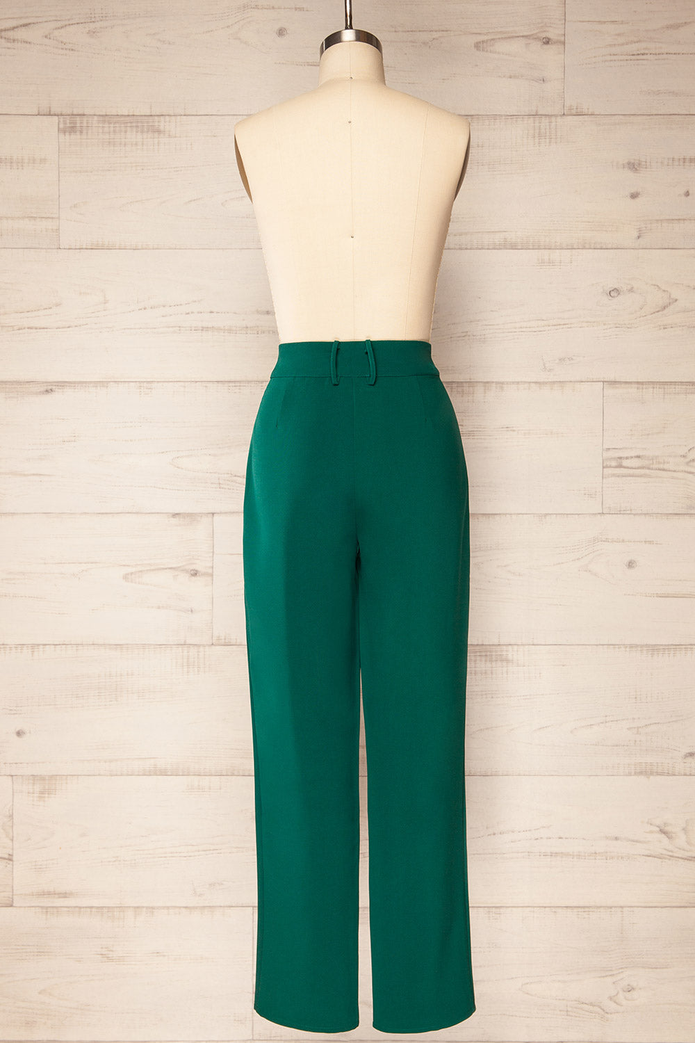 Bergonce High-Waisted Emerald Pants | La petite garçonne back view