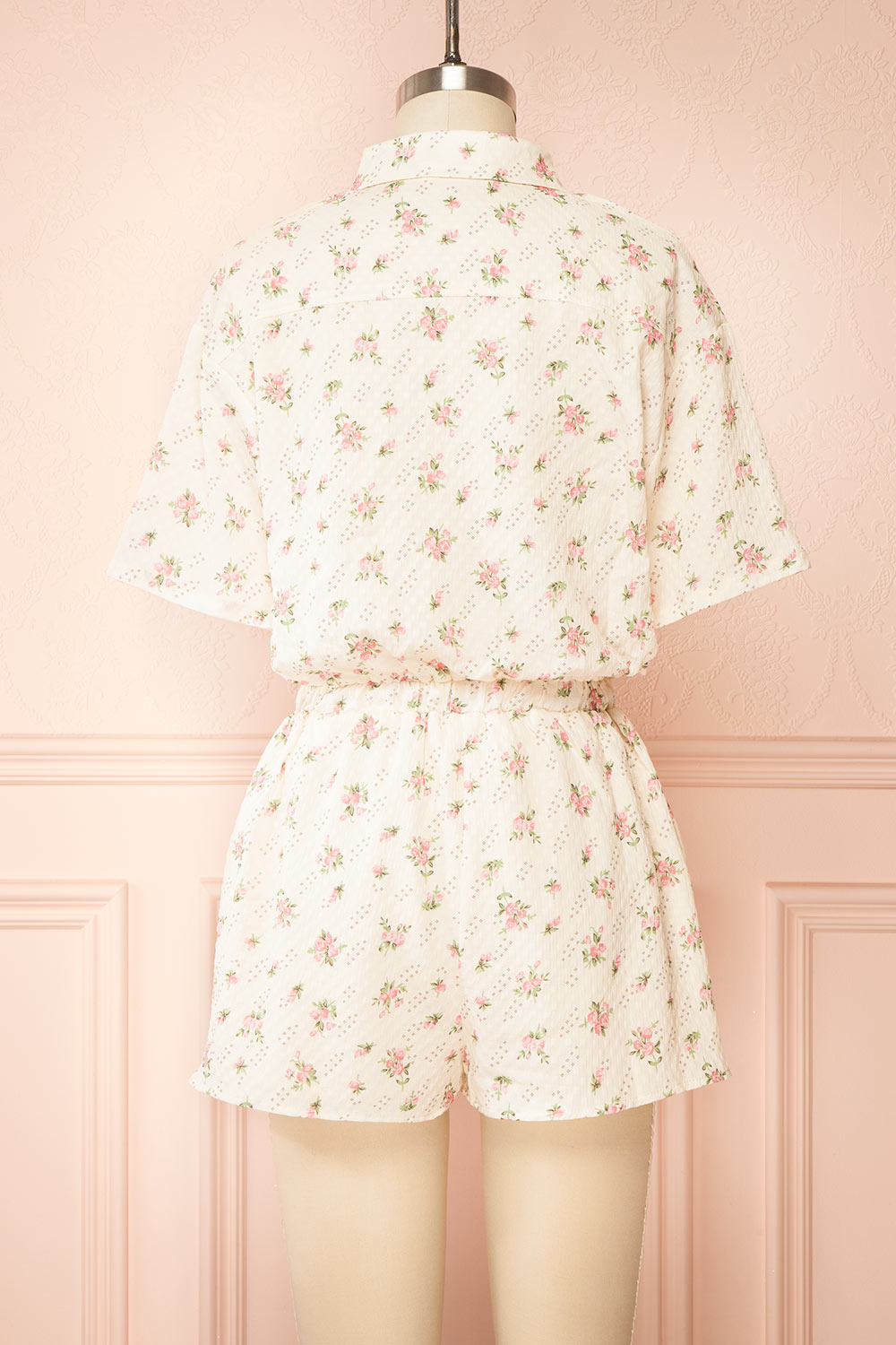 Berkley Floral Romper w/ Pockets | Boutique 1861 back view