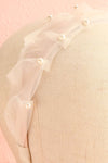 Bessy Ivory Headband w/ Tulle & Pearls | Boutique 1861 close-up