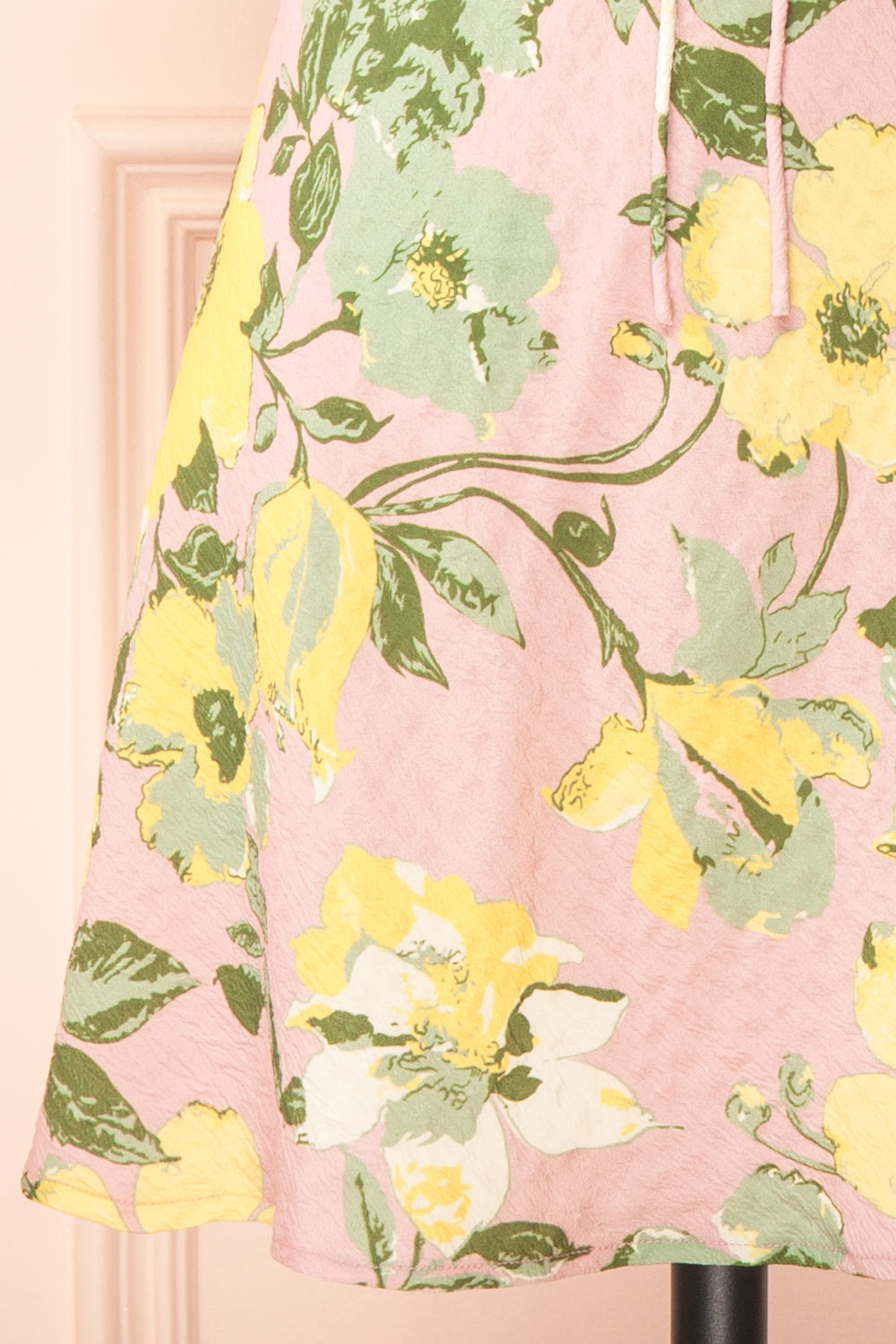 Bestie Short Pink Floral Dress | Boutique 1861 bottom