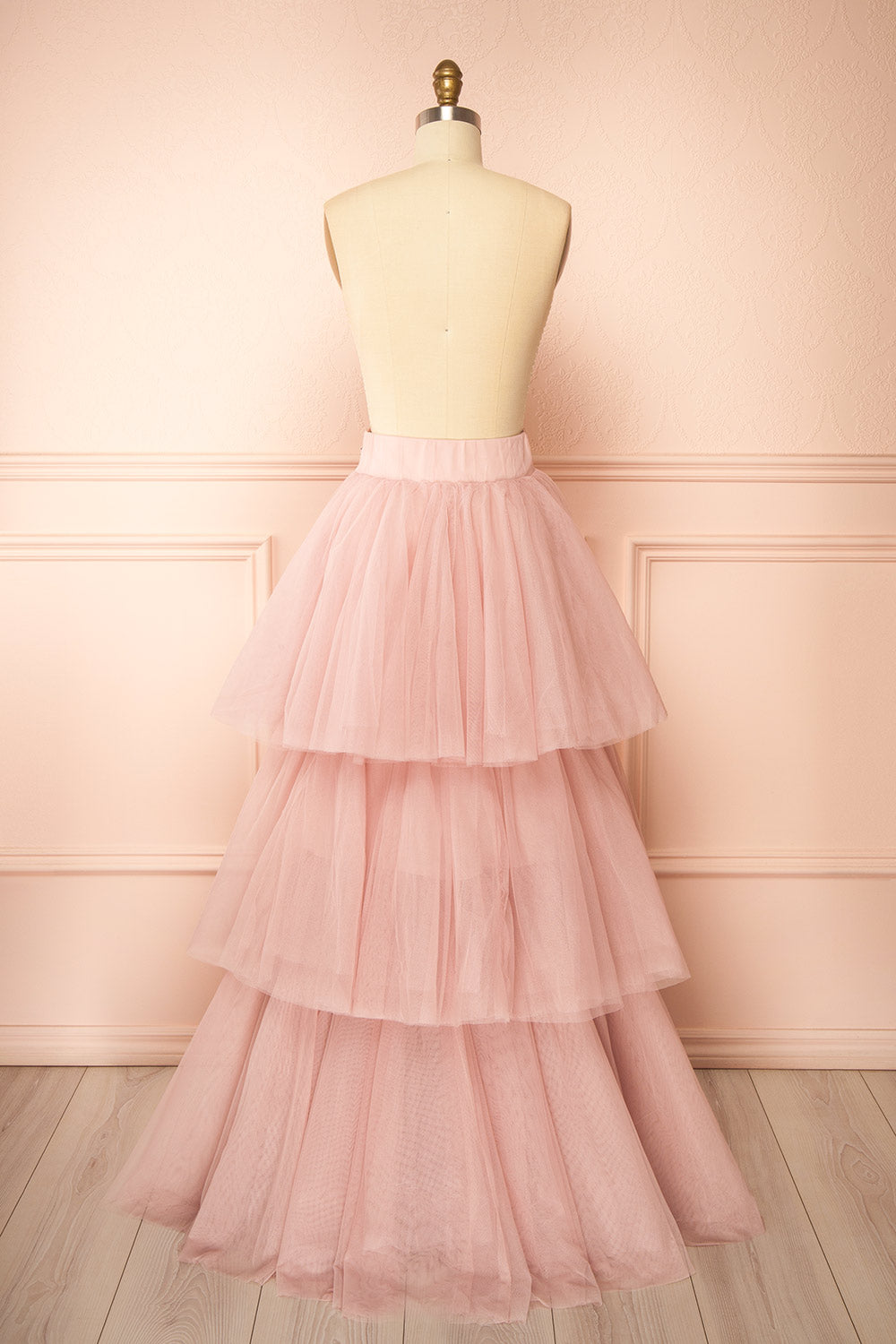 Bettany Pink Tiered Tulle Skirt | Boutique 1861 back view