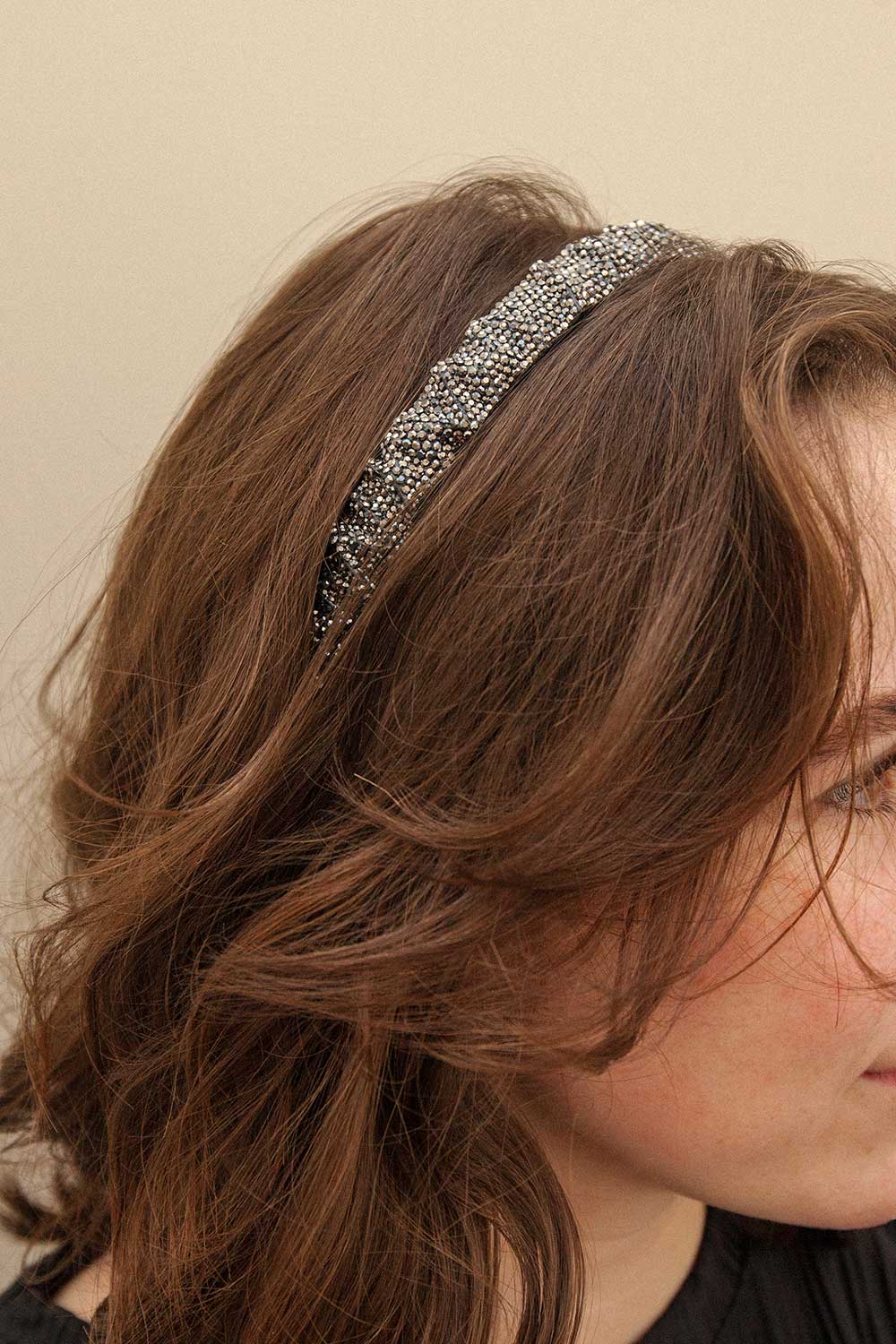 Beverly Silver Crystal Headband | Boutique 1861 model