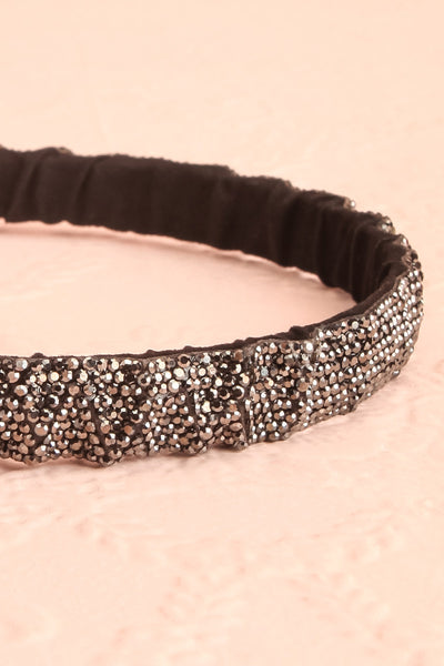 Beverly Silver Crystal Headband | Boutique 1861 flat close-up