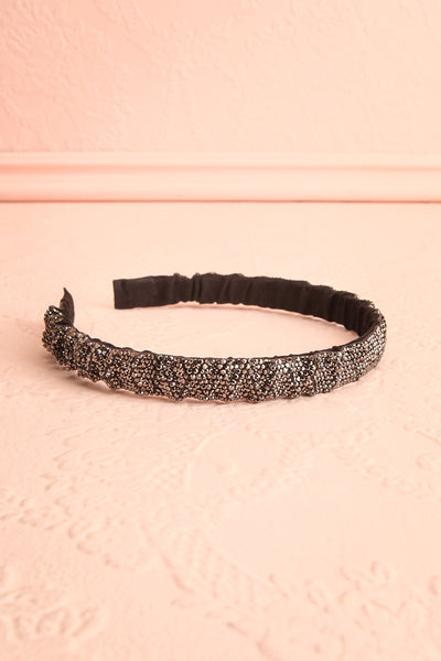 Beverly Silver Crystal Headband | Boutique 1861 flat view