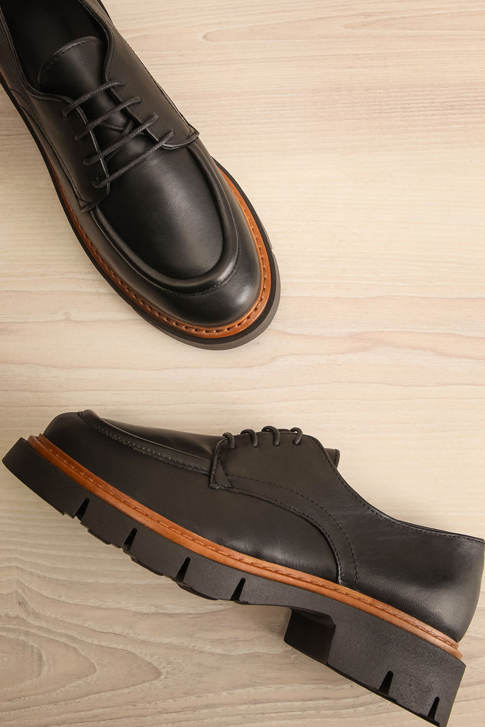 Bikko Black Loafers | La petite garçonne flat lay view