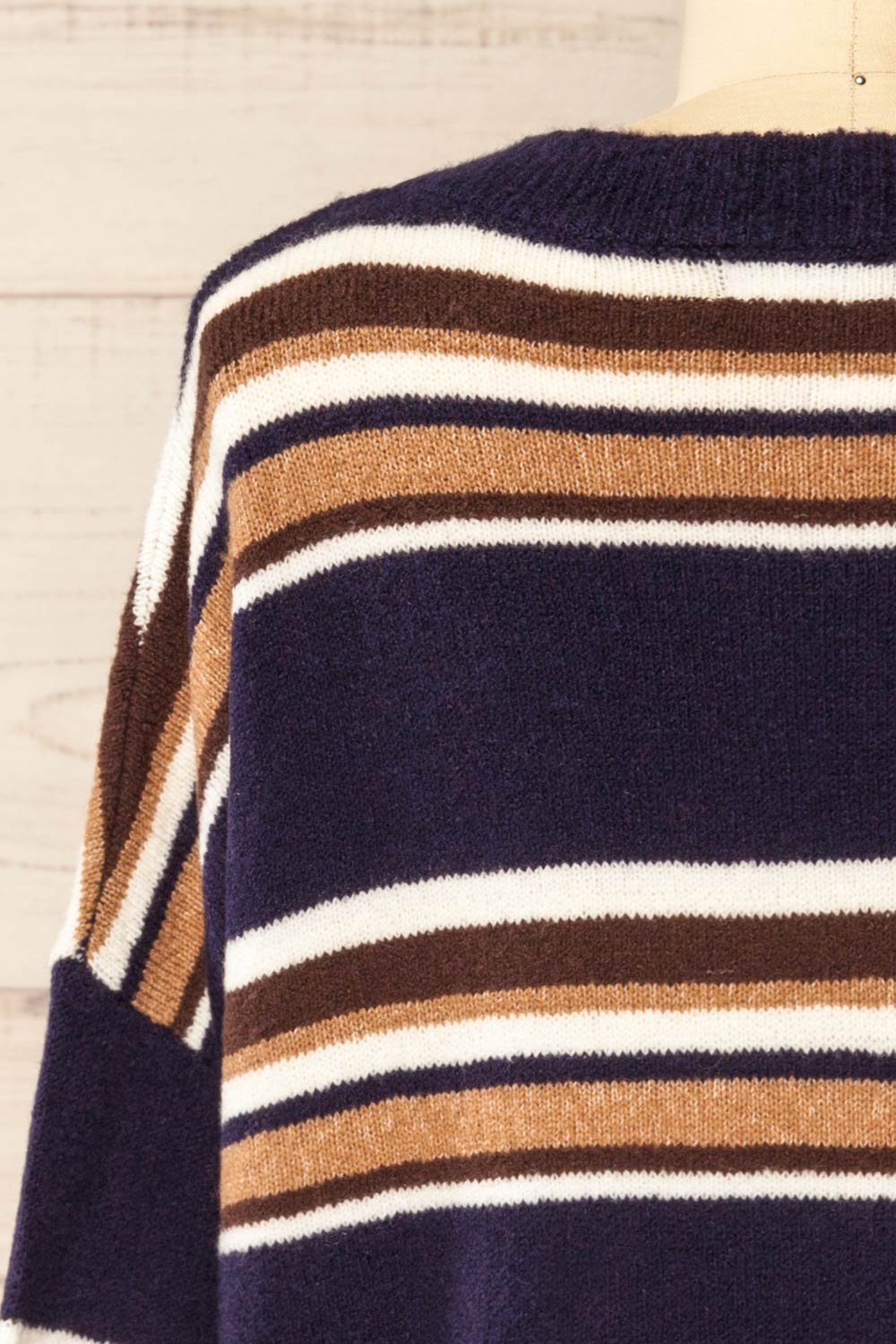Birethanti Striped and V-Neck Sweater | La petite garçonne back