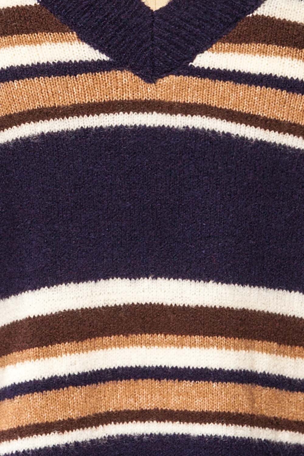 Birethanti Striped and V-Neck Sweater | La petite garçonne fabric 