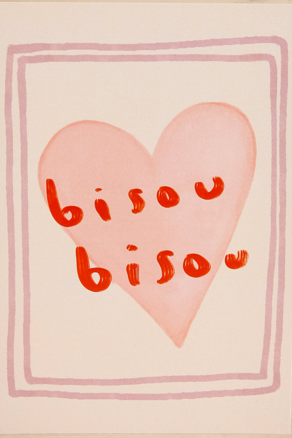 Bisou Bisou Card | Maison garçonne close-up