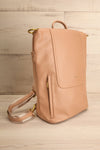 Blossum Beige Recycled Vegan Leather Backpack | La petite garçonne side view