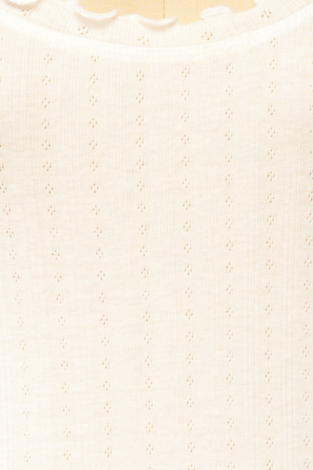Boke White Openwork Knit Tank Top | La petite garçonne fabric 