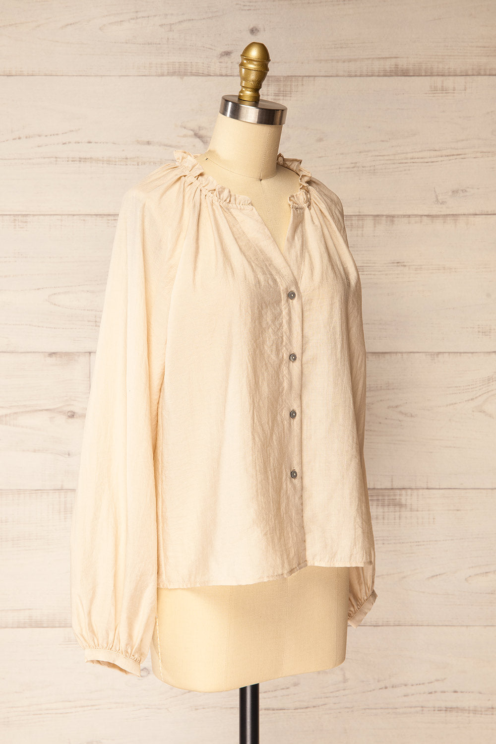 Bologna Ovesized Faux Linen Blouse | La petite garçonne side view