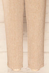 Bologne Beige High-Waisted Straight Leg Chevron Pants | La petite garçonne bottom