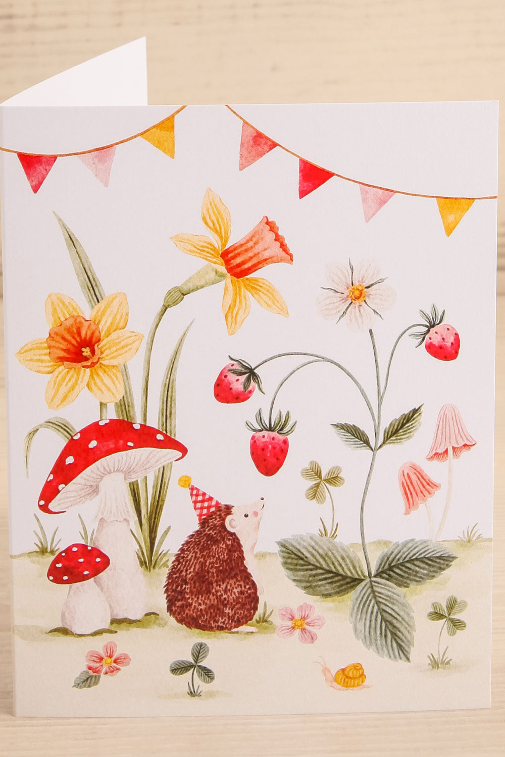 Happy Birthday - Hedgehog Card | Maison Garçonne close-up