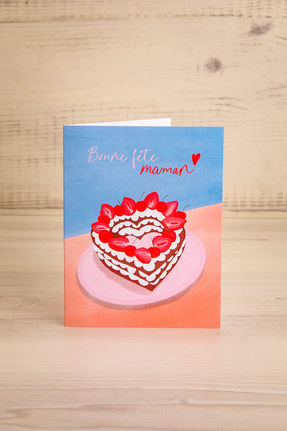 Bonne Fete Maman Strawberry Cream Cake Card | Maison garçonne view