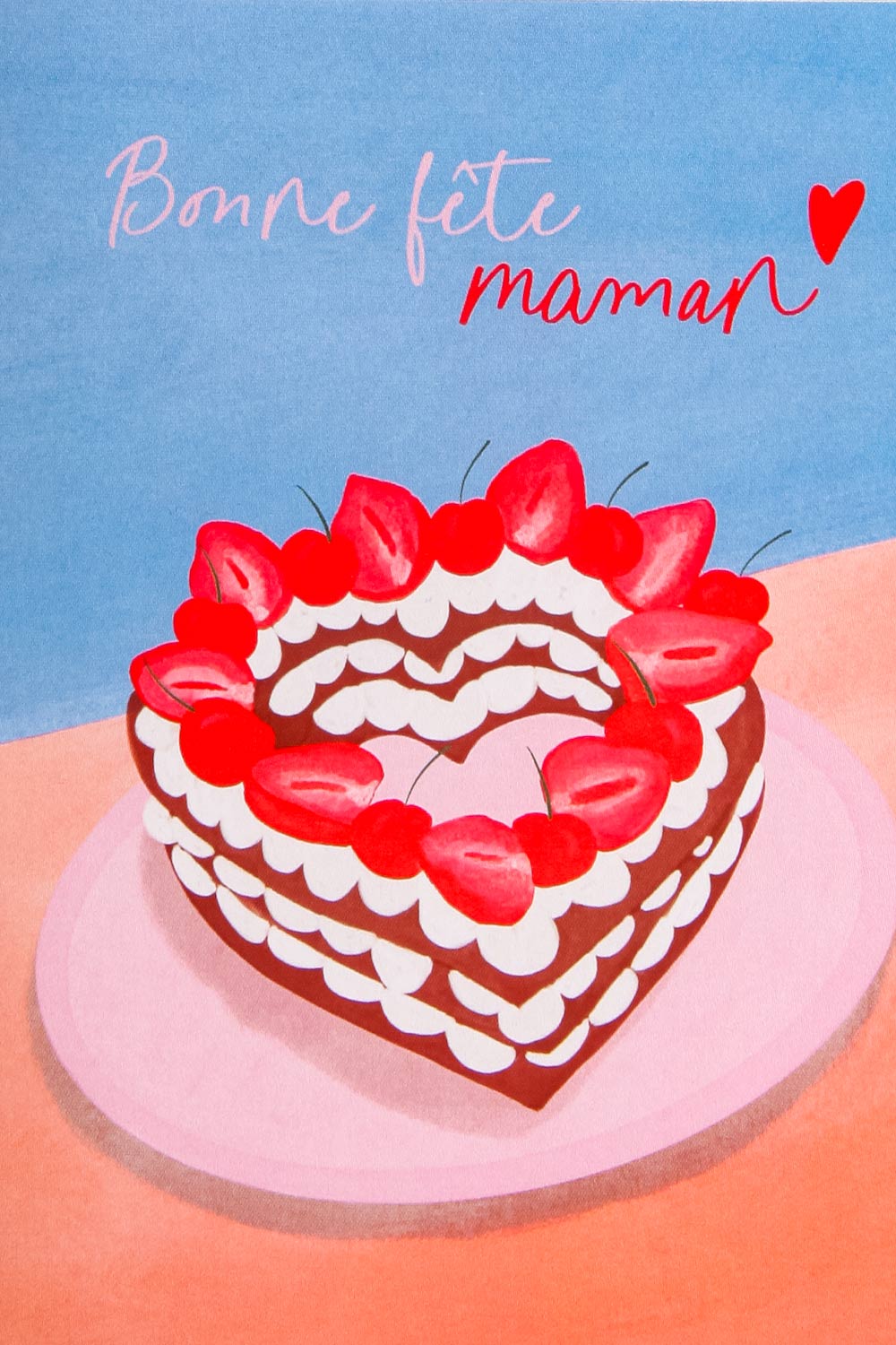 Bonne Fete Maman Strawberry Cream Cake Card | Maison garçonne close-up
