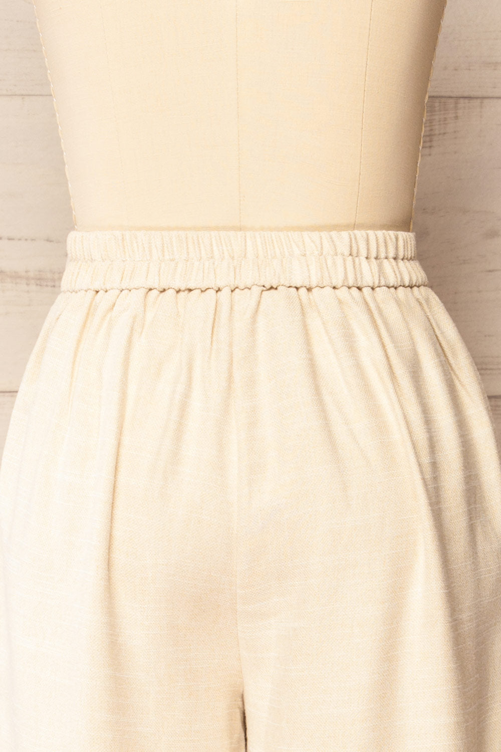 Borden Beige Wide Leg Pants | La petite garçonne back