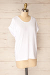 Bossugan White Round Neck T-Shirt | La petite garçonne  side view